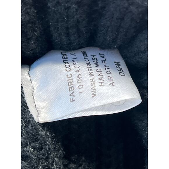 Yea Nice Black Acrylic Knit Beanie Cap - Picture 5 of 5